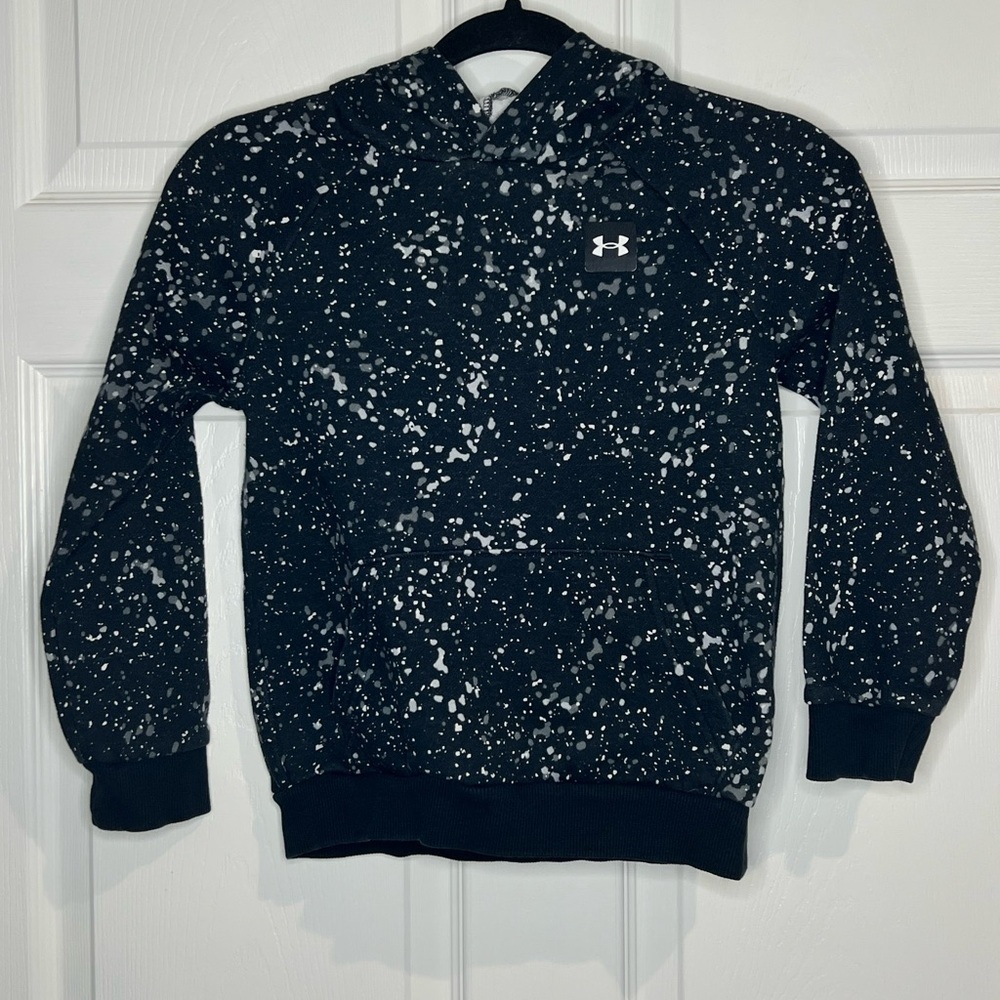 Under Armour Boys hoodie - Black/white and gray specks - Size: Youth S/M